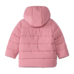 Doudoune matelassé en toile et micro polaire pour bébé fille