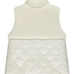 Doudoune sans manches bi-matière sherpa/padding pour fille