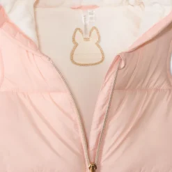 Doudoune sans manches à capuche ludique pour bébé fille