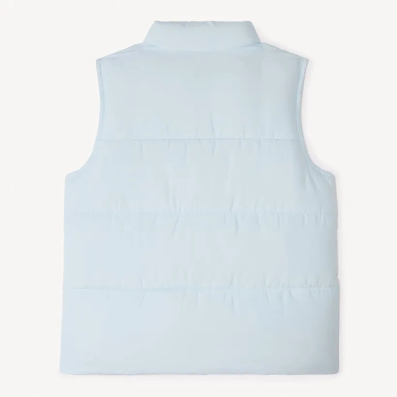 Doudoune sans manches en toile mate pour fille