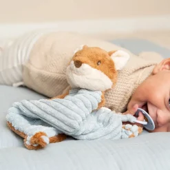 Doudou peluche renard Forest Friends bleu