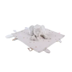 Doudou plat en gaze de coton Bali l'éléphant