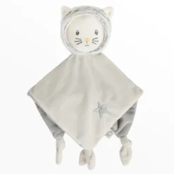 Doudou plat en velours chat