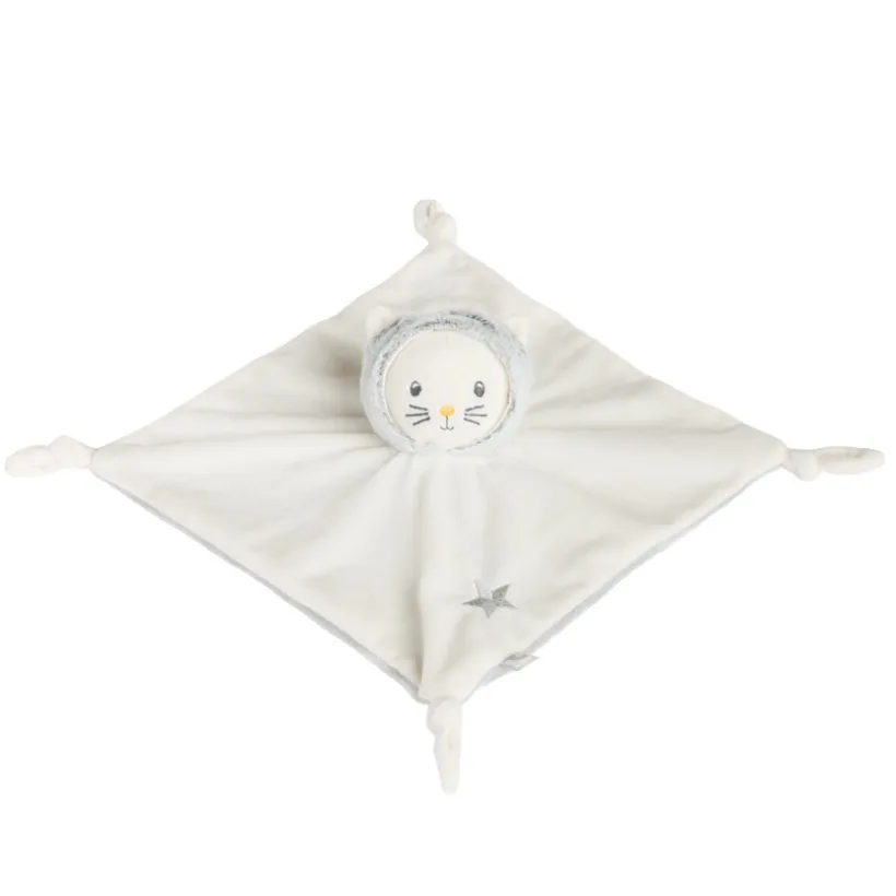 Doudou plat en velours chat