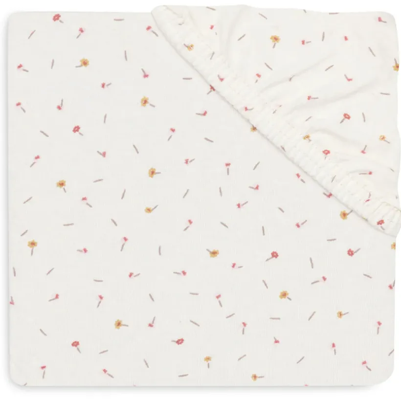 Drap housse jersey berceau 50x90cm Pretty Picnic Flower Drops
