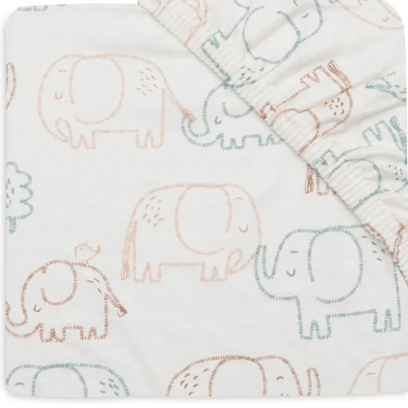 Drap-housse jersey - 40/50 x 80/90cm - Elephant Tales