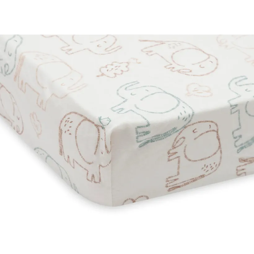 Drap-housse jersey - 40/50 x 80/90cm - Elephant Tales