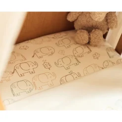 Drap-housse jersey - 40/50 x 80/90cm - Elephant Tales