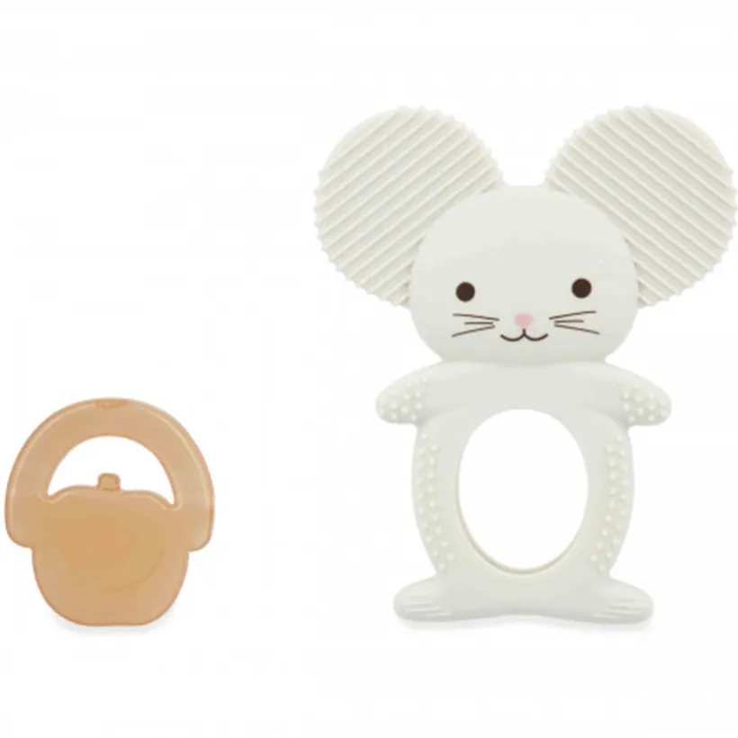 Duo anneau dentition et réfrigérant Souris Blanc