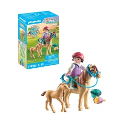 Enfant avec poneys