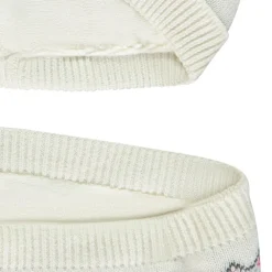 Ensemble bonnet ludique + snood en tricot de Noël pour bébé