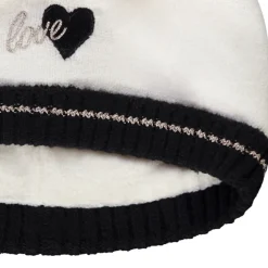 Ensemble bonnet + moufles cœurs pour bébé fille