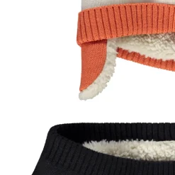 Ensemble bonnet + snood effet color block pour bébé garçon