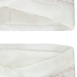 Ensemble bonnet + snood en tricot jacquard pour bébé fille