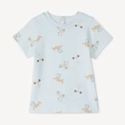 Ensemble court 2 pièces avec salopette pour bébé garçon