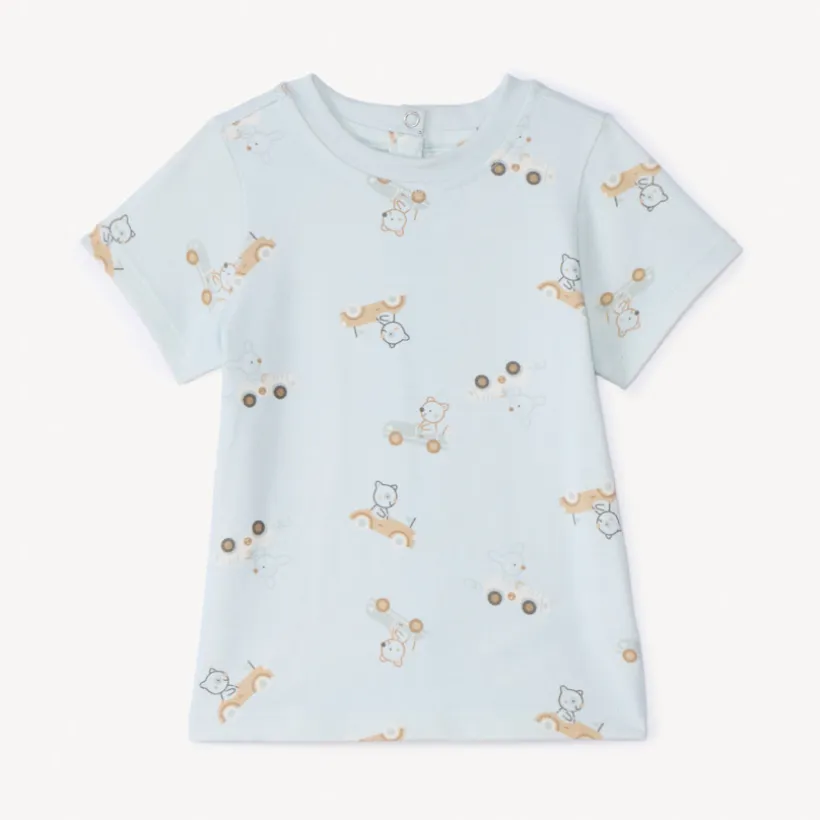 Ensemble court 2 pièces avec salopette pour bébé garçon