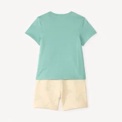 Ensemble court 2 pièces t-shirt + bermuda à motifs jungle pour bébé garçon