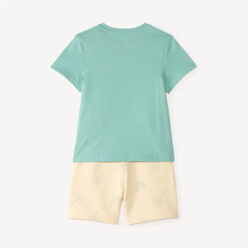 Ensemble court 2 pièces t-shirt + bermuda à motifs jungle pour bébé garçon