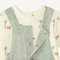 Ensemble court 2 pièces t-shirt + salopette pour bébé garçon