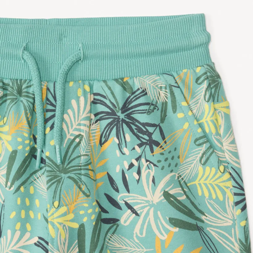 Ensemble court t-shirt + bermuda imprimé jungle pour garçon