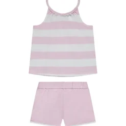 Ensemble débardeur rayé fantaisie à sequins + short pour fille