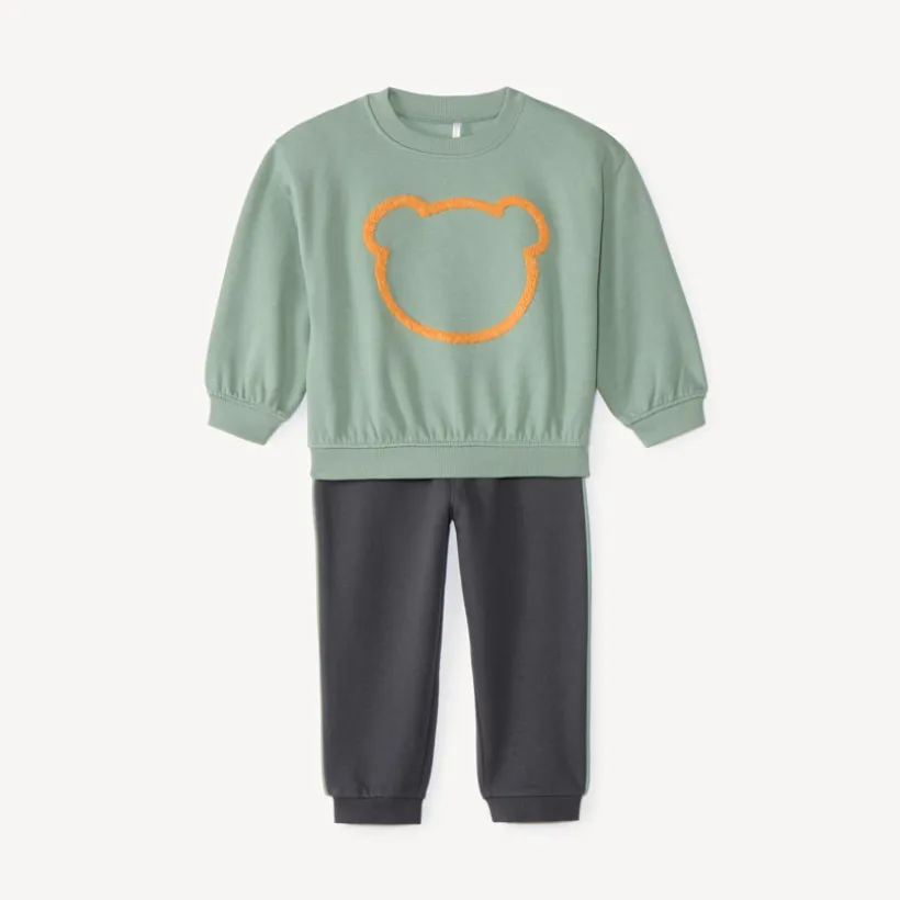 Ensemble de jogging bébé garçon broderie bouclette ourson