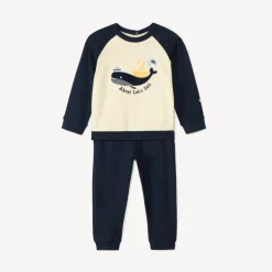 Ensemble de jogging en molleton motif baleine pour bébé garçon