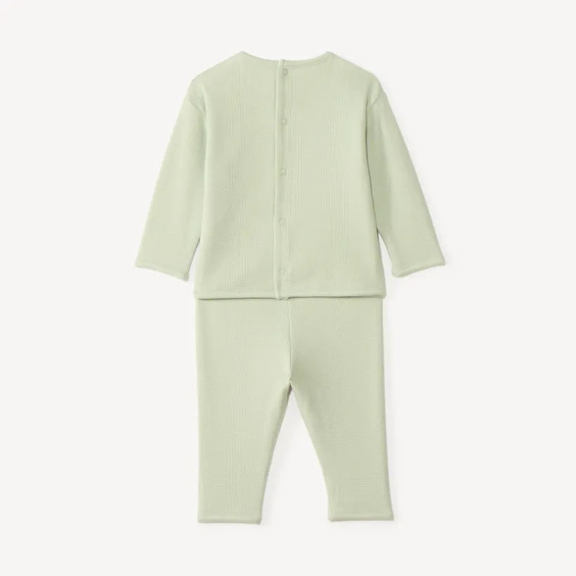 Ensemble de jogging en nid d'abeille print ourson pour bébé garçon