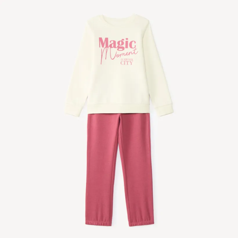 Ensemble de jogging fille sweat print fantaisie