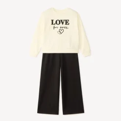 Ensemble de jogging sweat + pantalon évasé pour fille