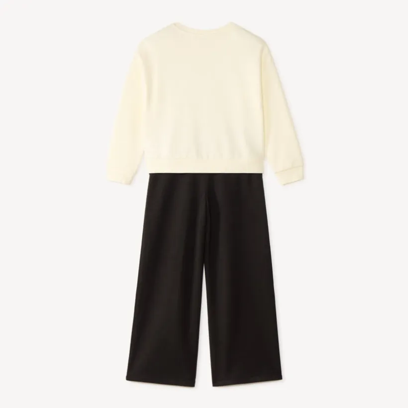Ensemble de jogging sweat + pantalon évasé pour fille