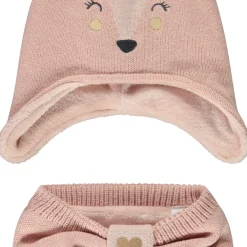 Ensemble en tricot bonnet + snood pour bébé fille