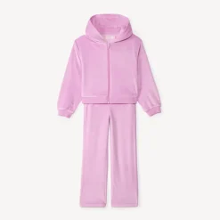Ensemble gilet à capuche + jogging uni pour fille