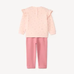 Ensemble jogging avec sweat imprimé pour bébé fille