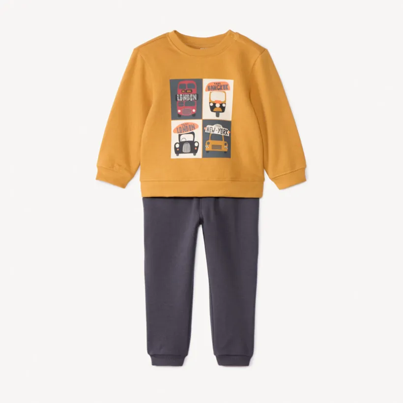Ensemble jogging en molleton printé pour bébé garçon