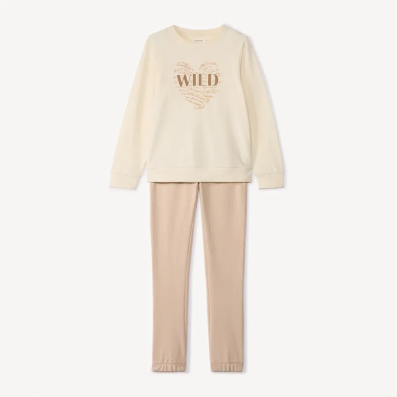 Ensemble jogging en molleton printé pour fille
