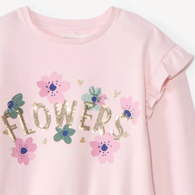 Ensemble jogging en scuba avec sequins pour fille