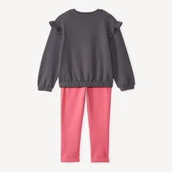 Ensemble jogging en scuba avec sequins pour fille