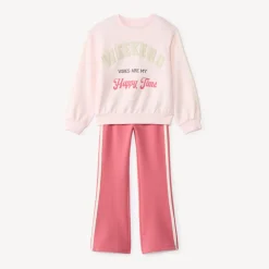 Ensemble jogging en scuba avec patchs bouclettes pour fille