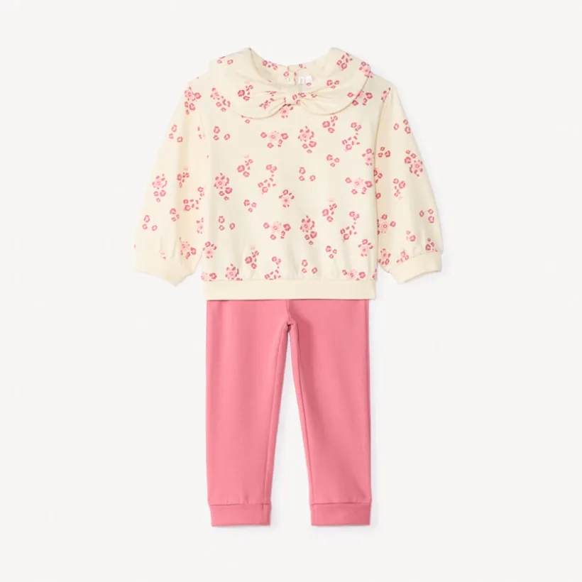 Ensemble jogging imprimé fleurs pour bébé fille