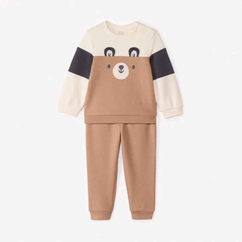 Ensemble jogging ludique effet color block pour bébé garçon
