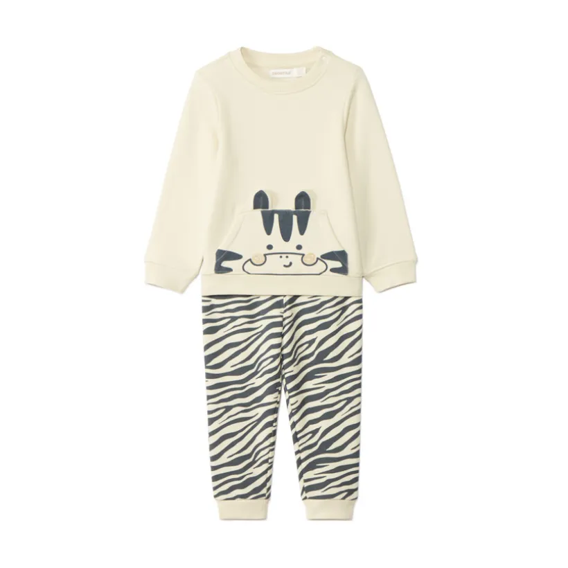 Ensemble jogging ludique à motif animal pour bébé garçon