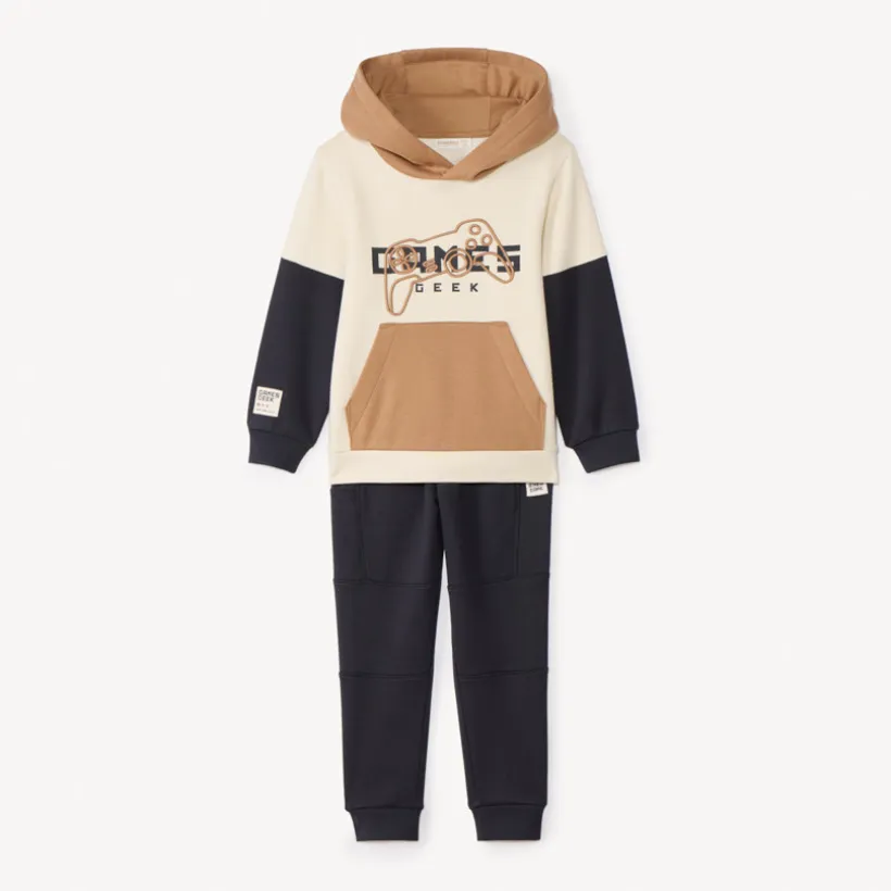 Ensemble jogging molleton effet color block pour garçon