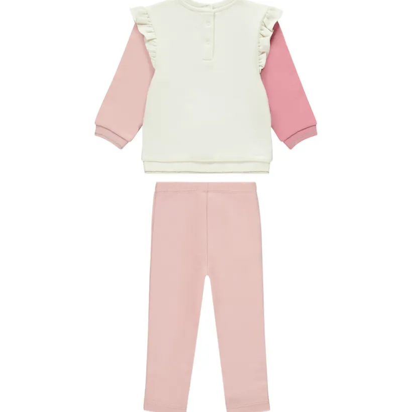 Ensemble jogging molleton effet color block pour bébé fille