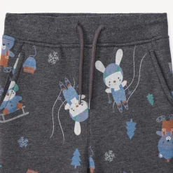 Ensemble jogging molleton motif ski pour bébé garçon