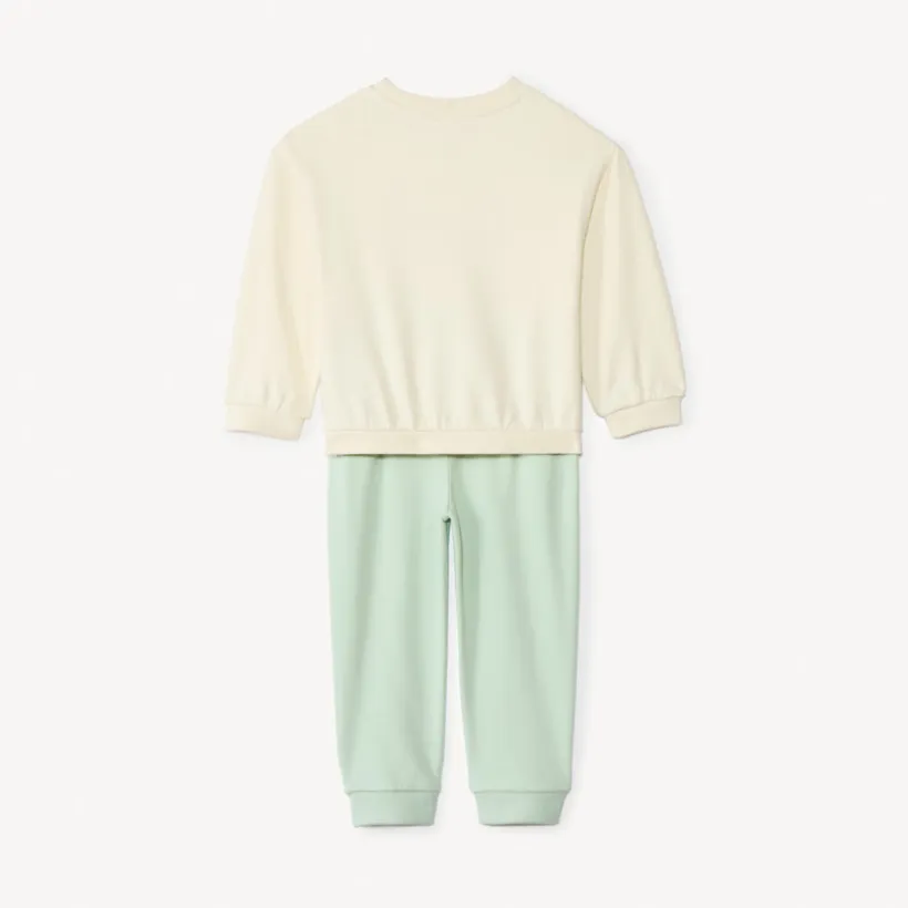 Ensemble jogging molleton print fleurs pour bébé fille