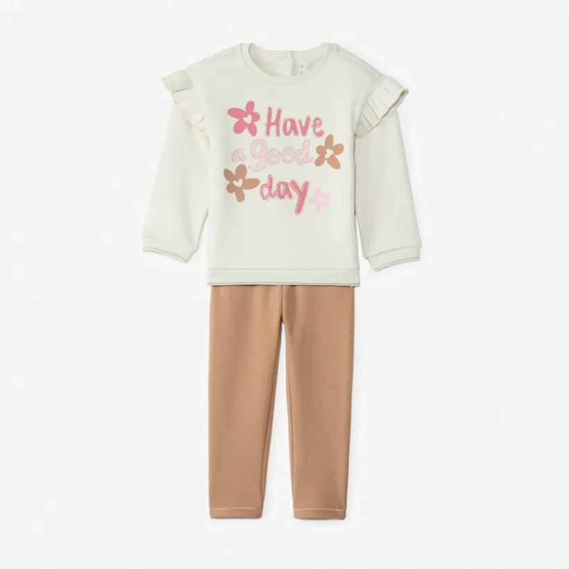 Ensemble jogging motif floral pour bébé fille