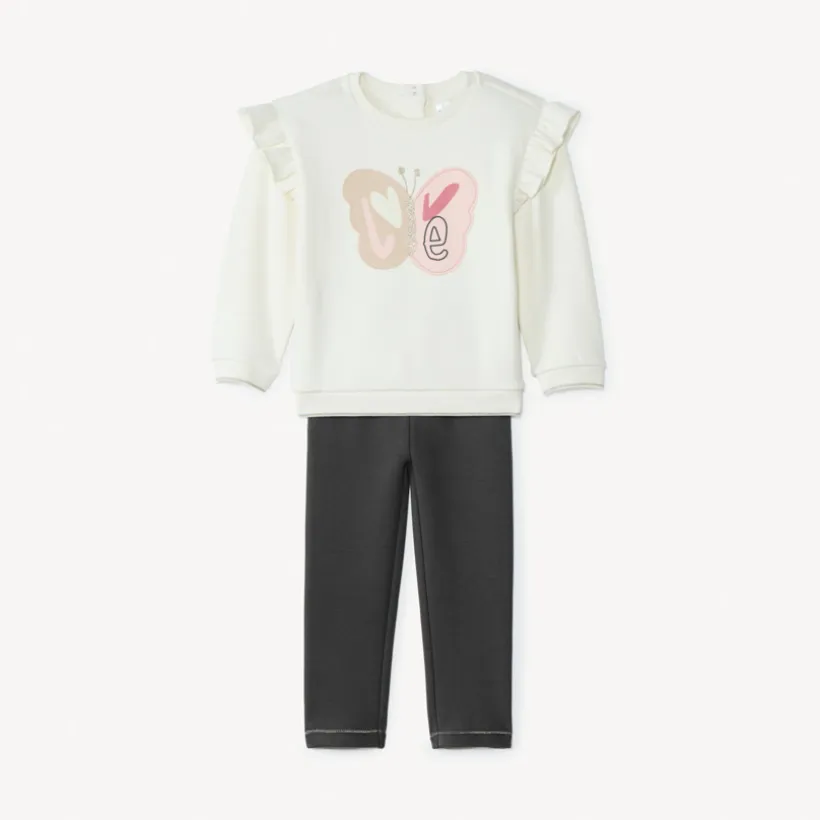 Ensemble jogging motif papillon pour bébé fille