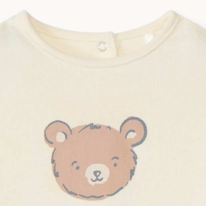 Ensemble jogging ourson en nid d'abeille pour bébé