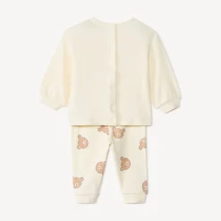Ensemble jogging ourson en nid d'abeille pour bébé